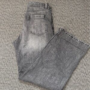 Bershka Gray wide leg denim